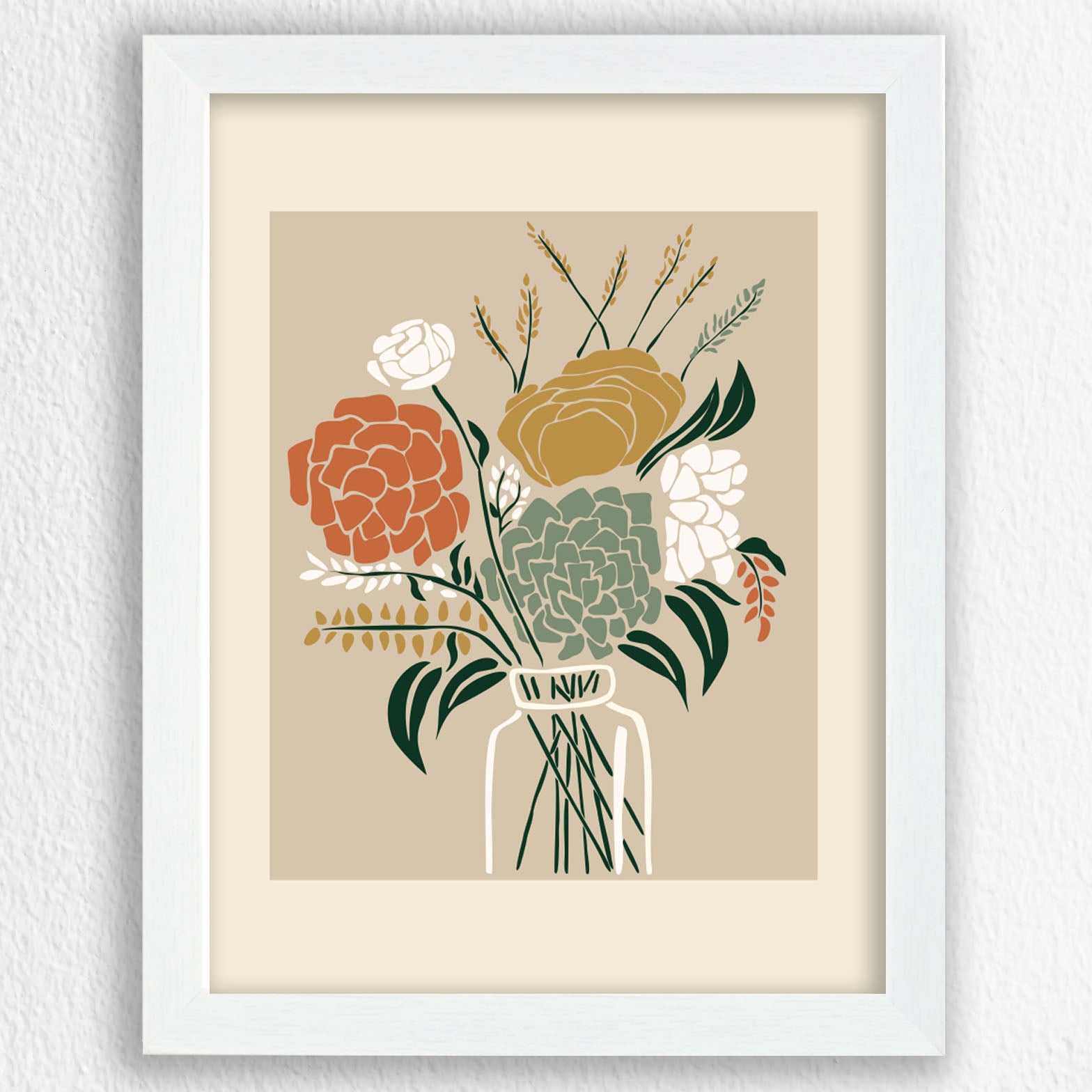 Set of 2 Art Frames - Floral Home Entrance