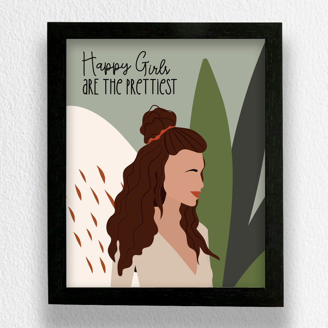 Happy Girls Are The Prettiest - Art Frame