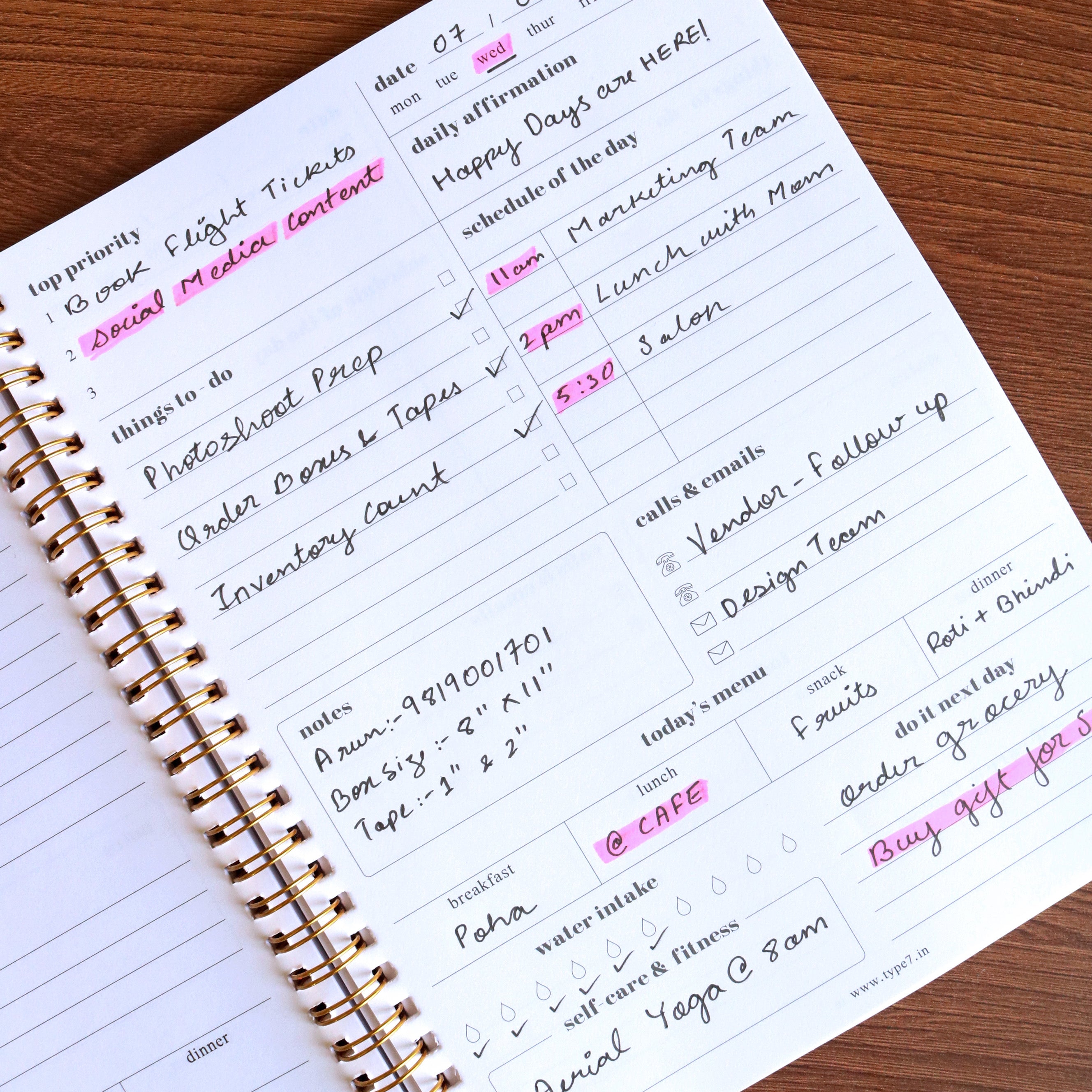 Rolling Hills - Day Planner