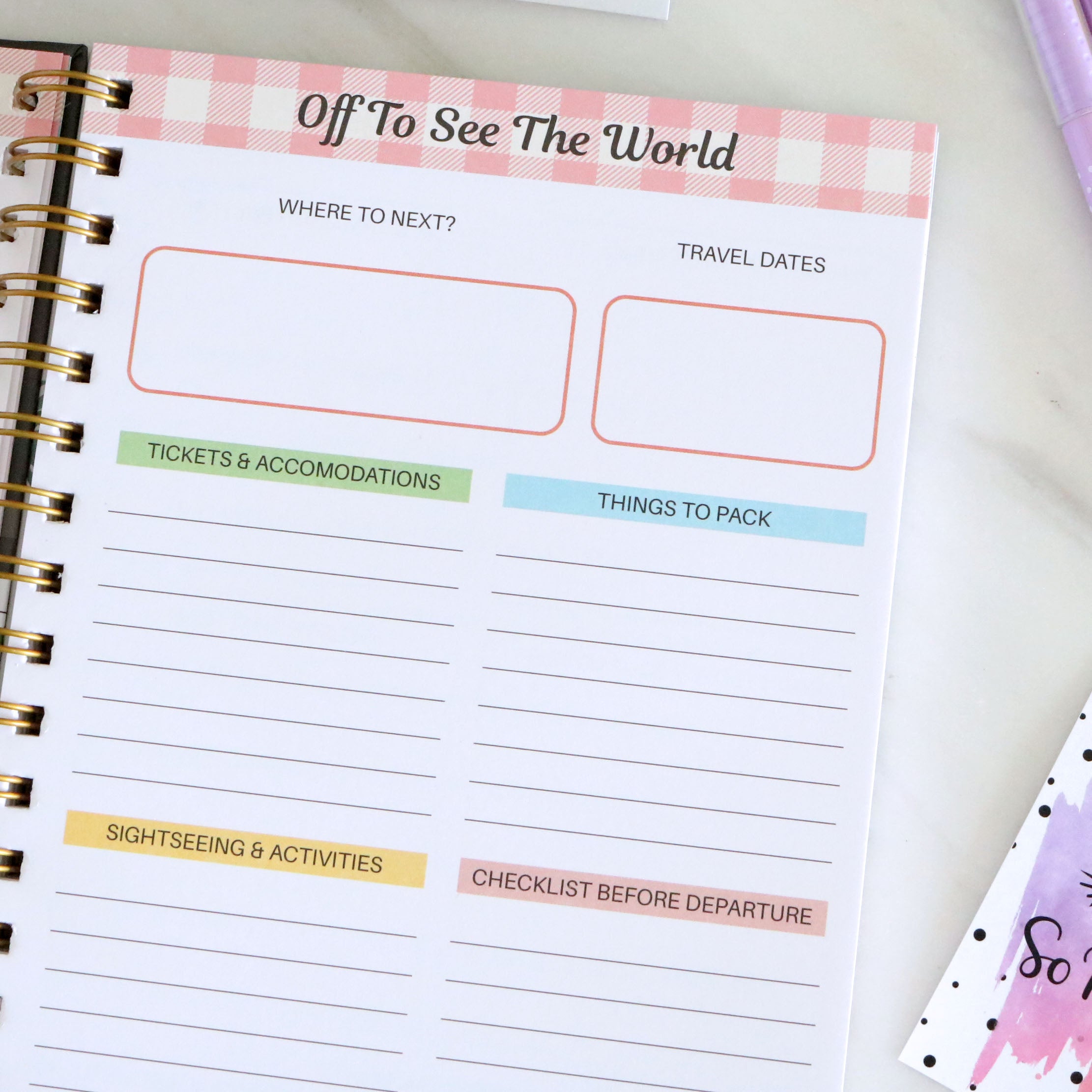 One Day At A Time - Undated Daily Planner