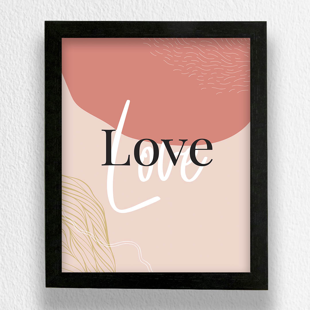 Set of 3 Art Frames - Love, Family, Home