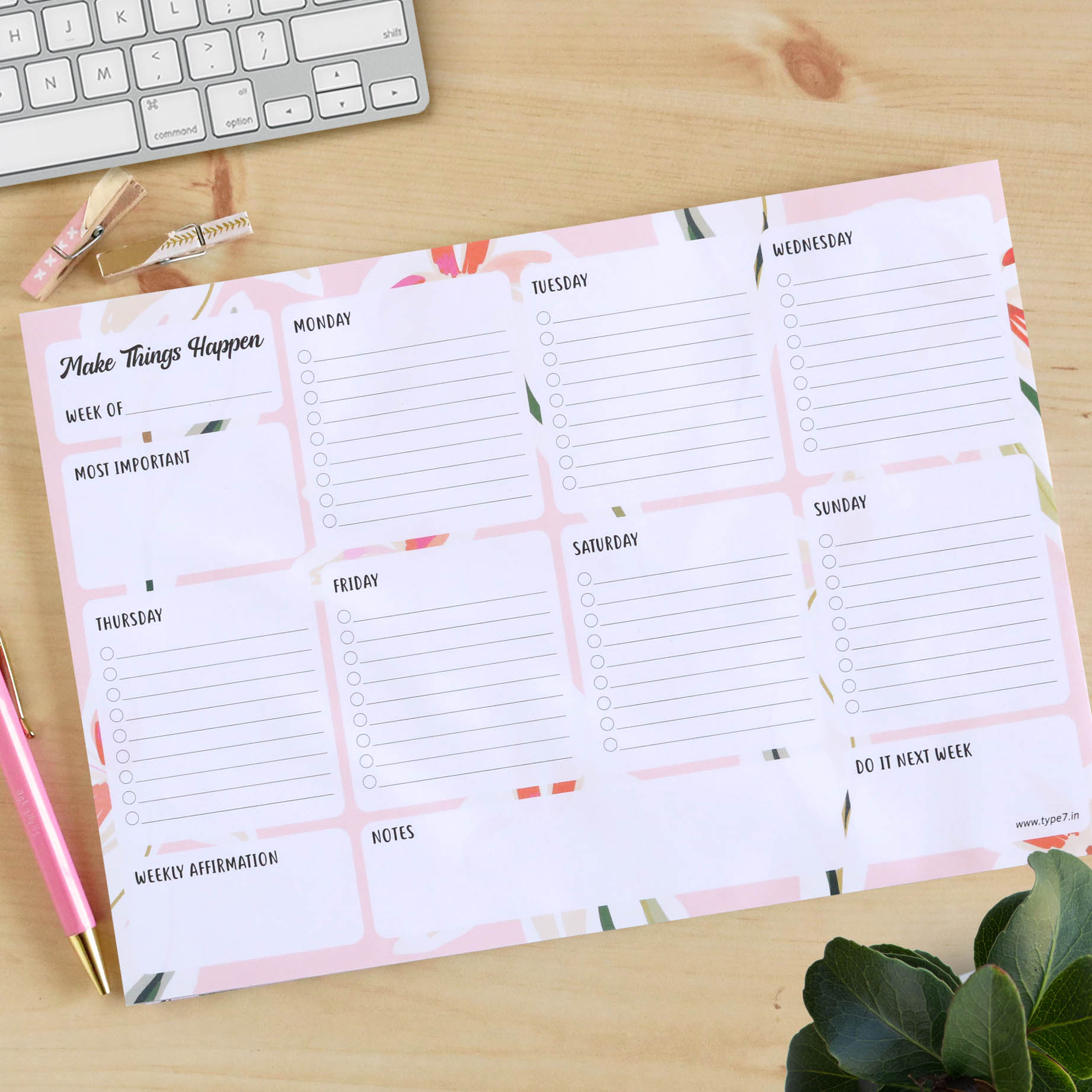 Make Things Happen - Weekly Planner