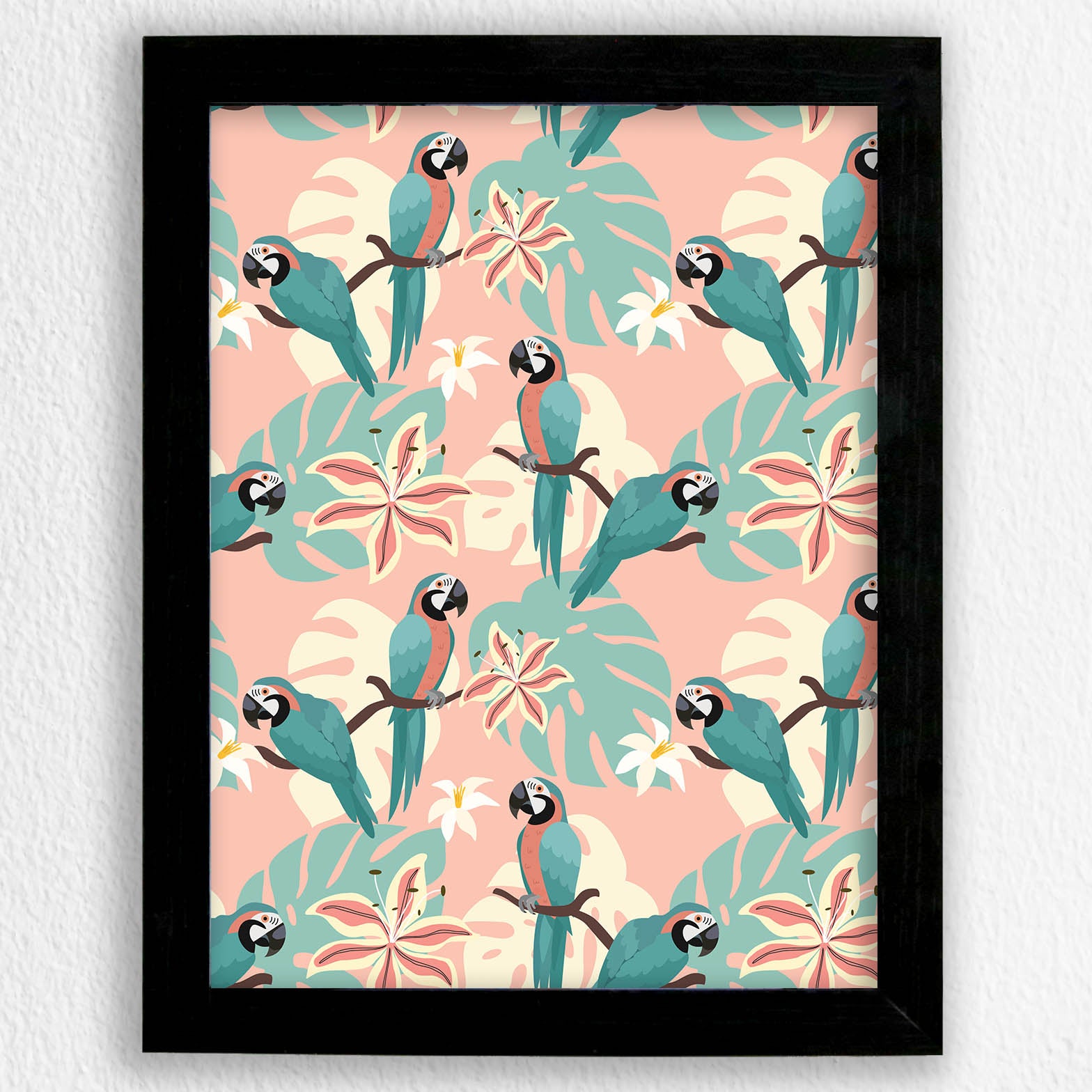 Tropical Parrots - Art Frame