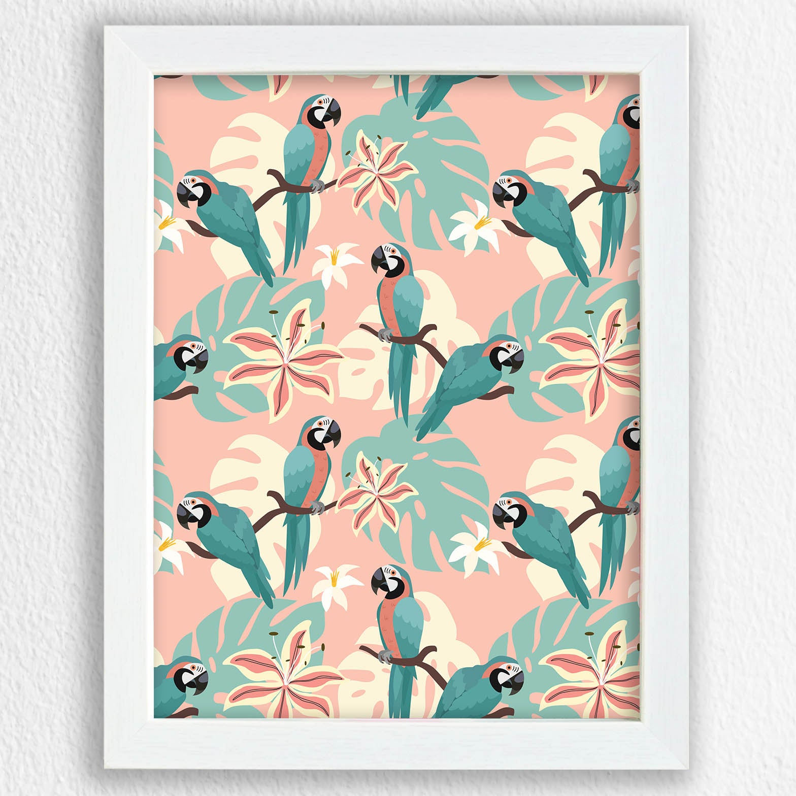 Tropical Parrots - Art Frame