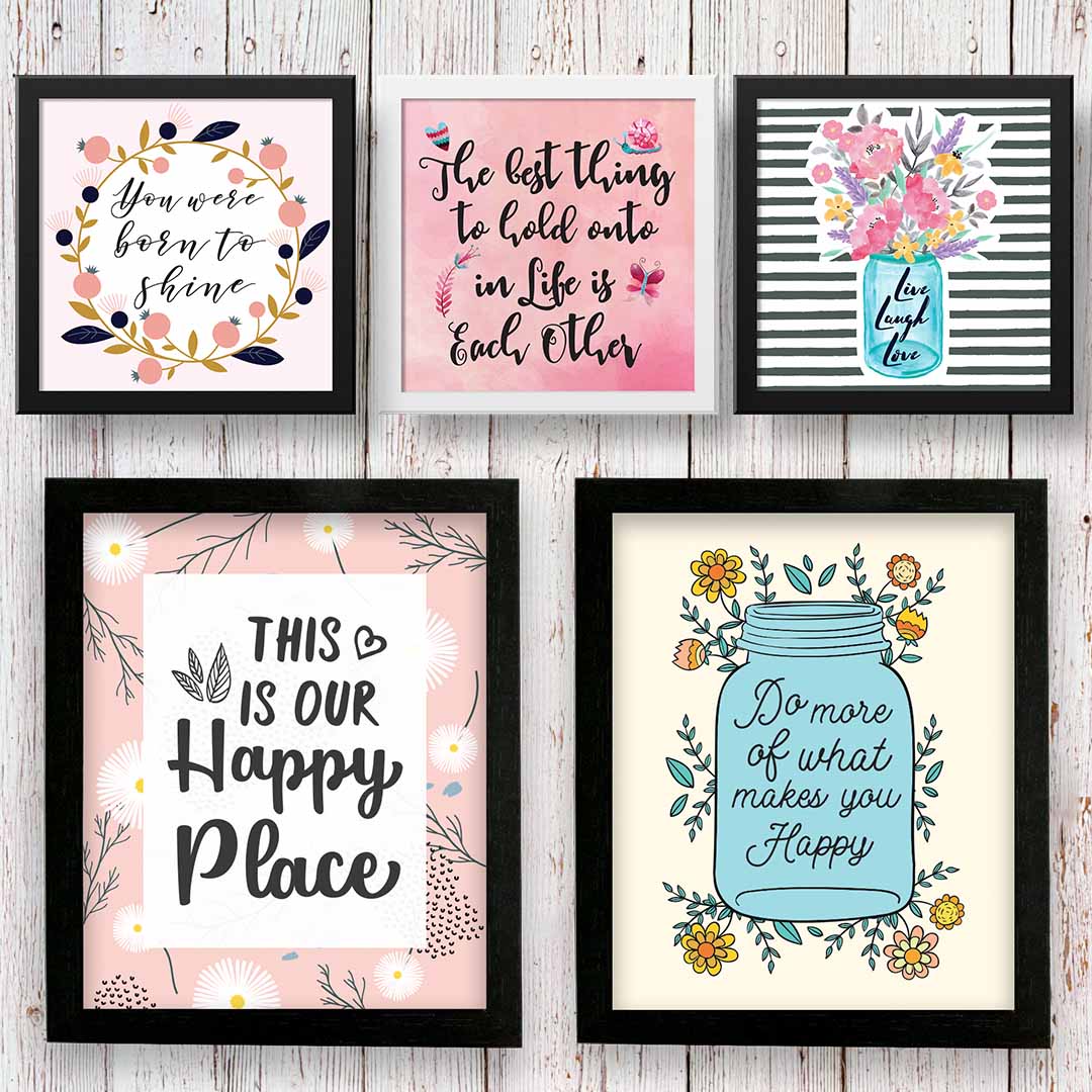 Set of 5 Art Frames - Best Thing In Life