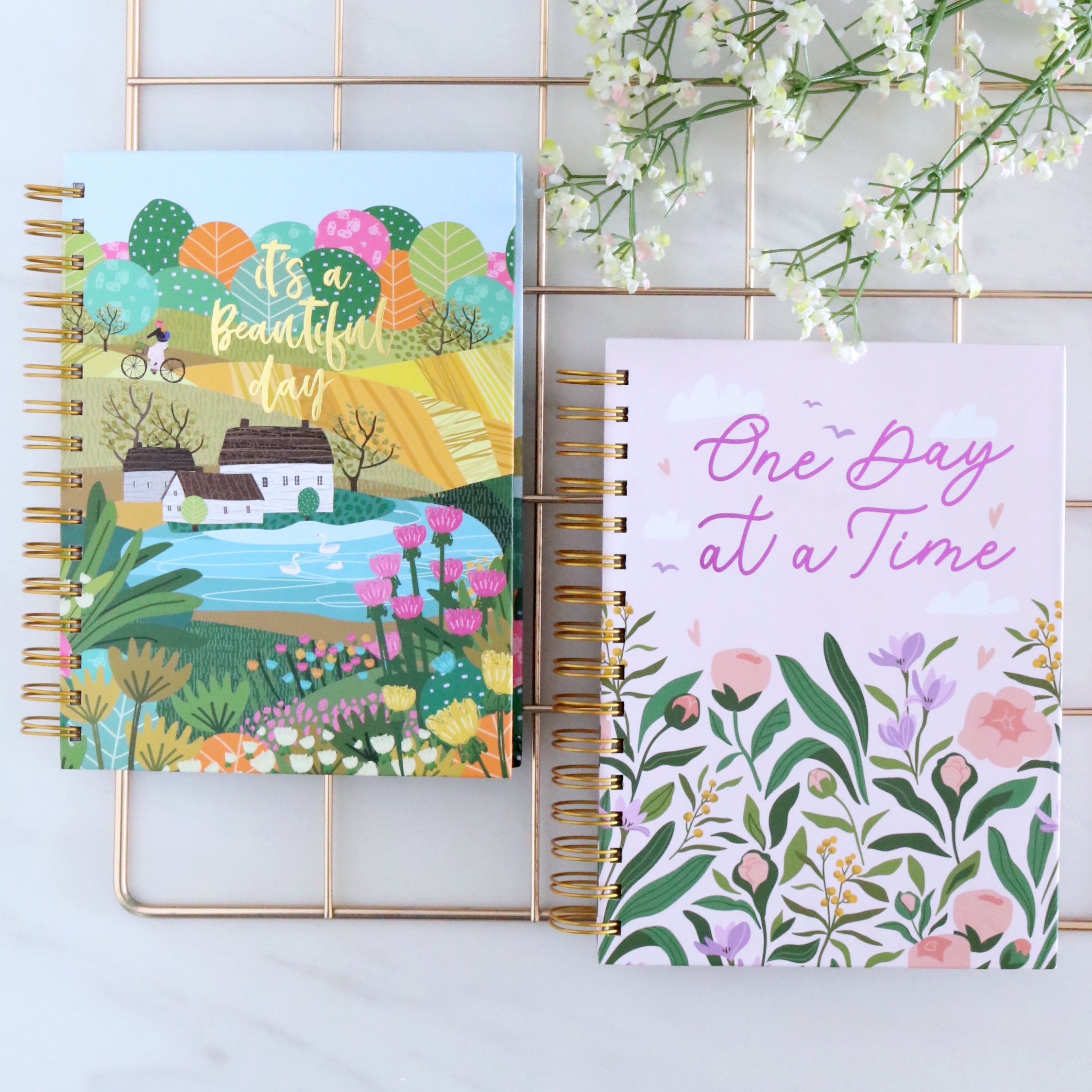 Set of 2 Undated Daily Planner - It’s a Beautiful Day & One Day At A Time