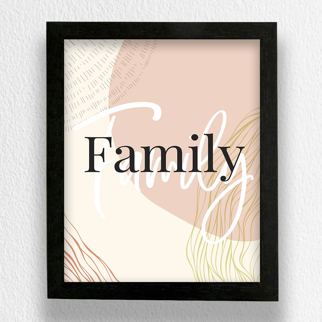Set of 3 Art Frames - Love, Family, Home