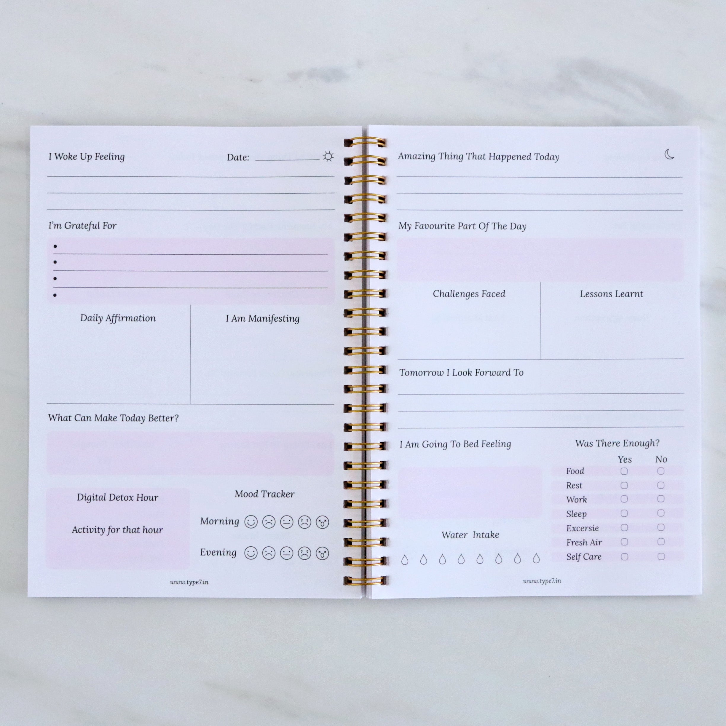 Habit Tracker & Gratitude Journal Combo