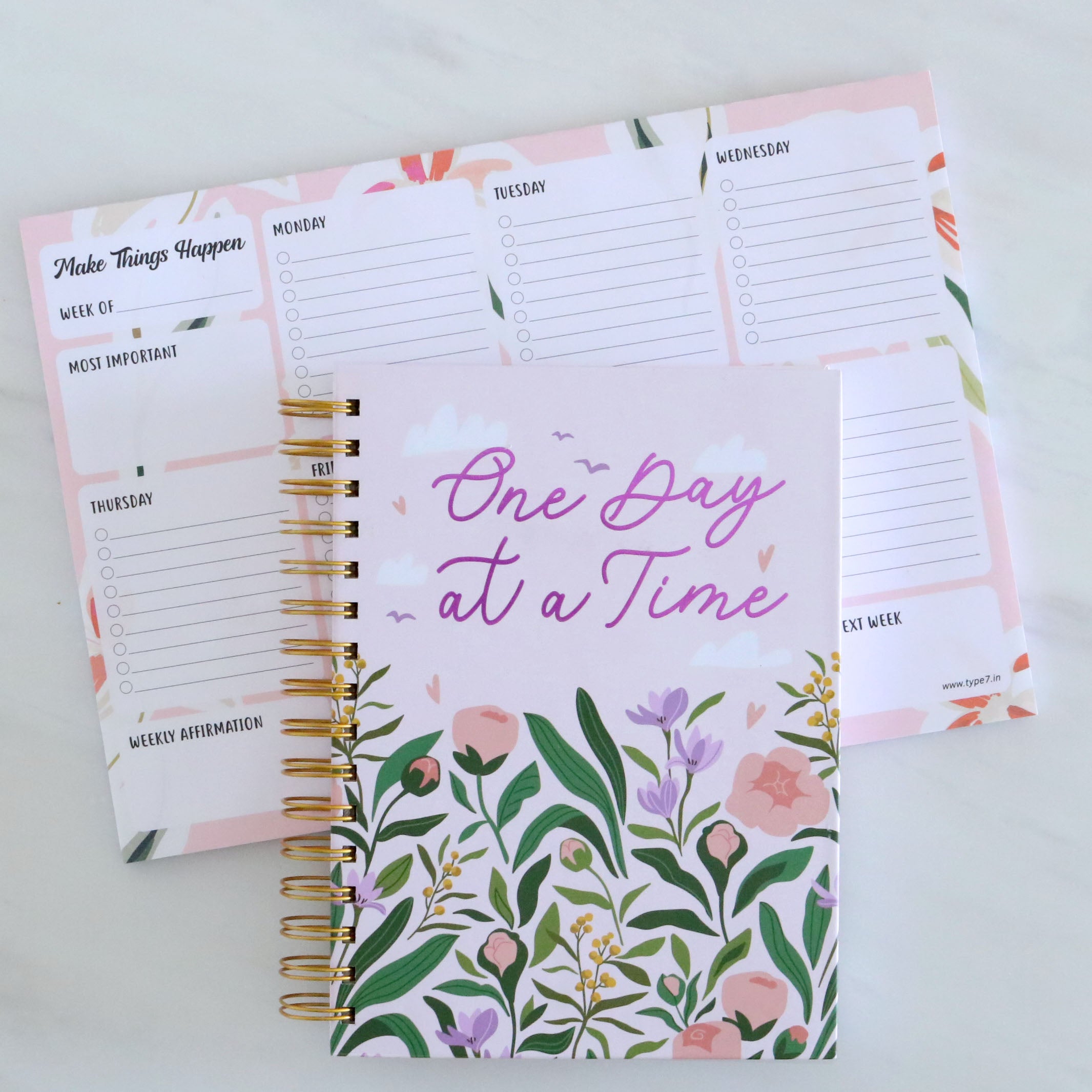 One Day At A Time Daily Planner & Weekly Planner Combo