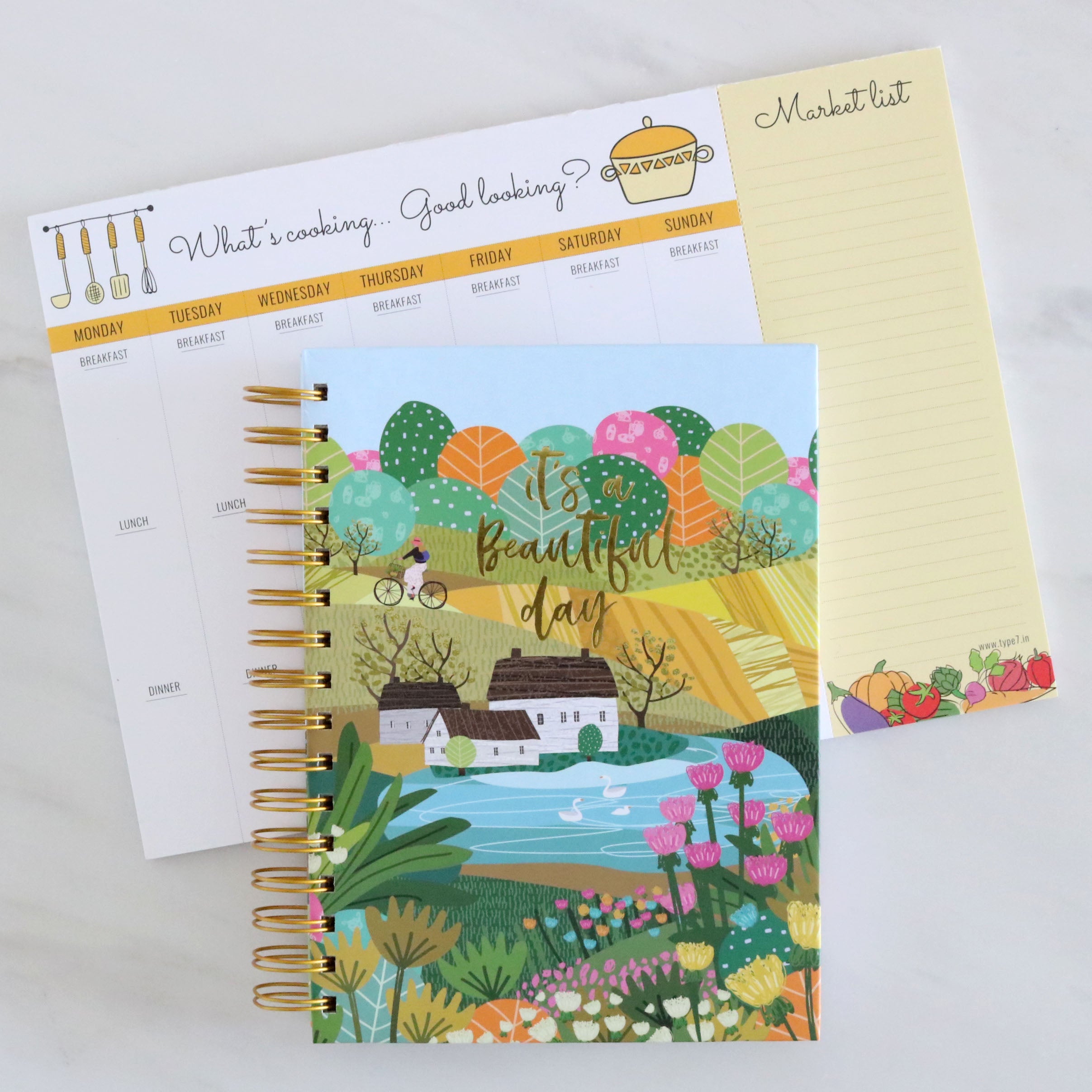 It's A Beautiful Day Daily Planner & Weekly Planner Combo