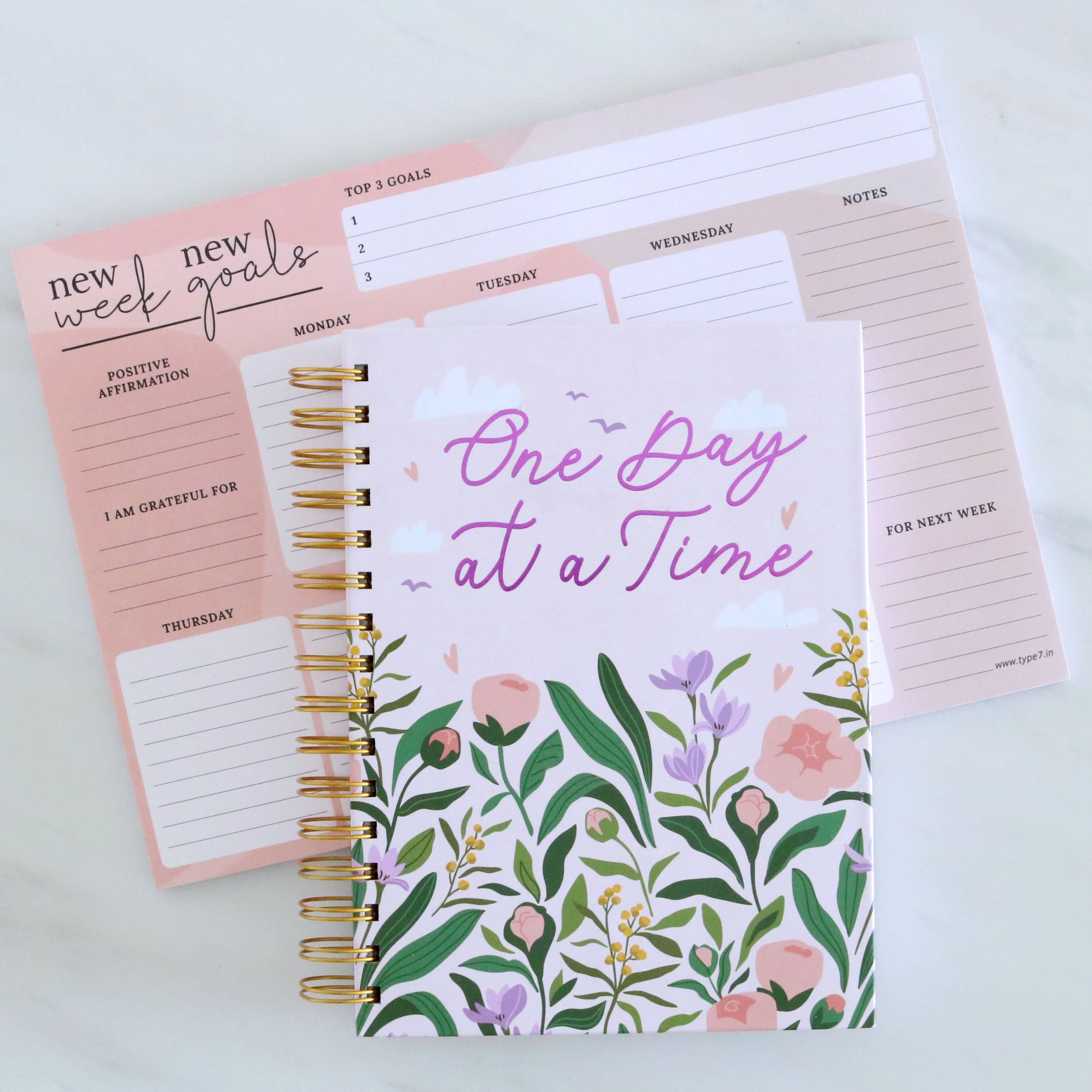 One Day At A Time Daily Planner & Weekly Planner Combo