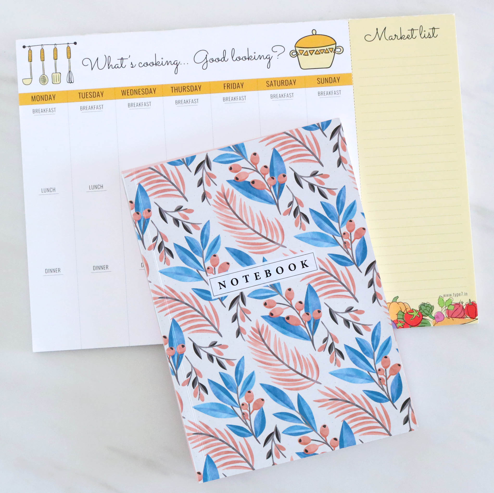 Meal Planner & Notebook Combo