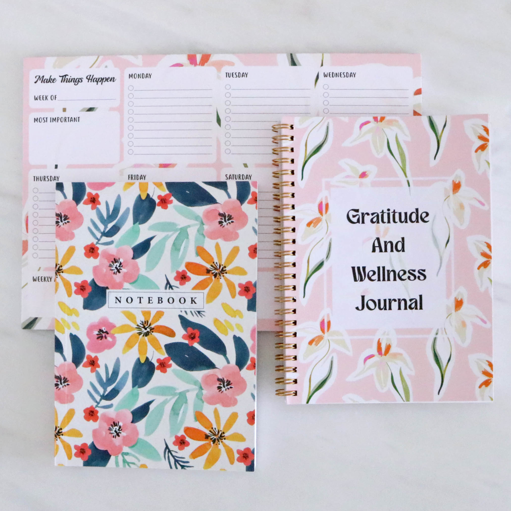 Make Things Happen & Notebook & Gratitude Journal Combo