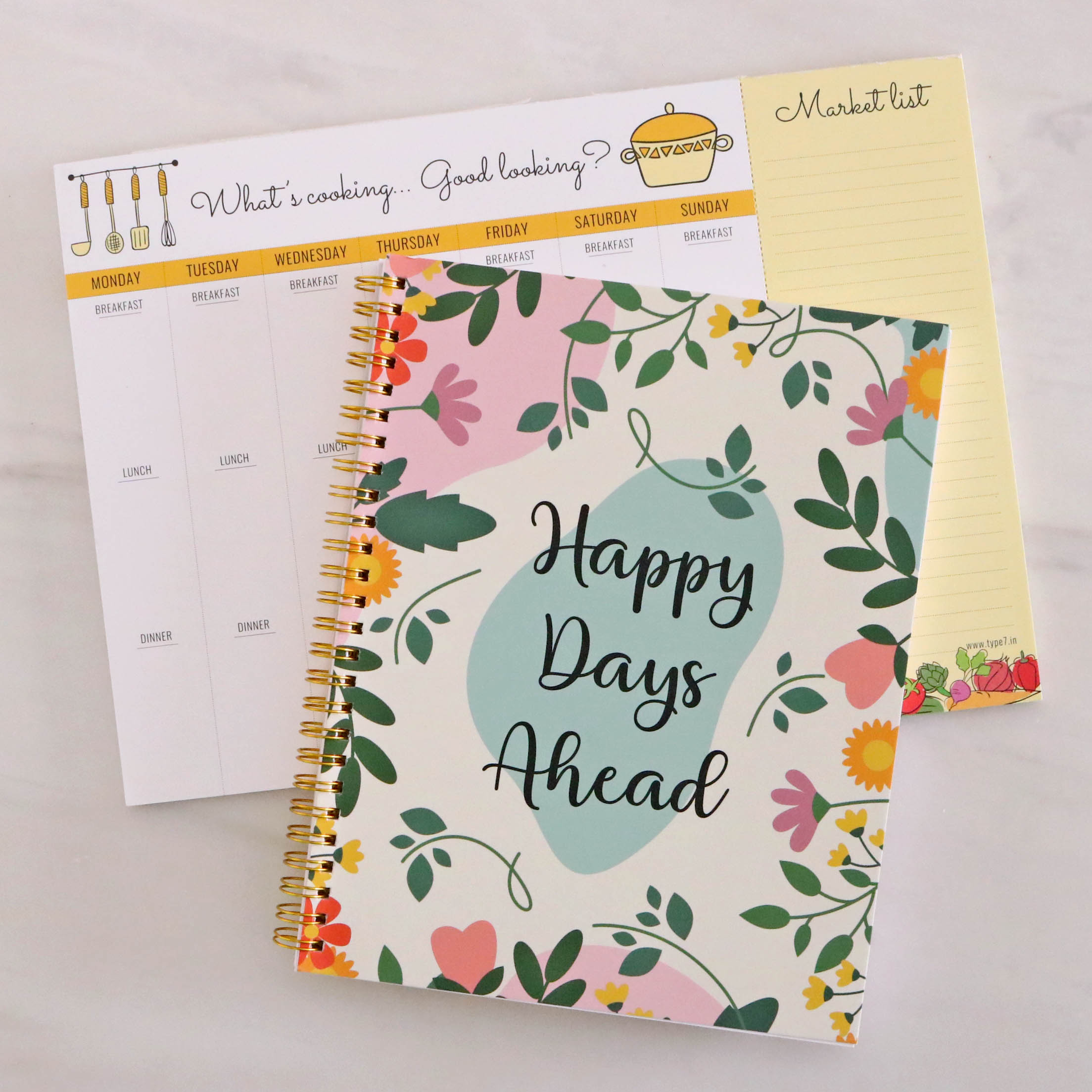 Meal Planner & Happy Days Ahead Combo