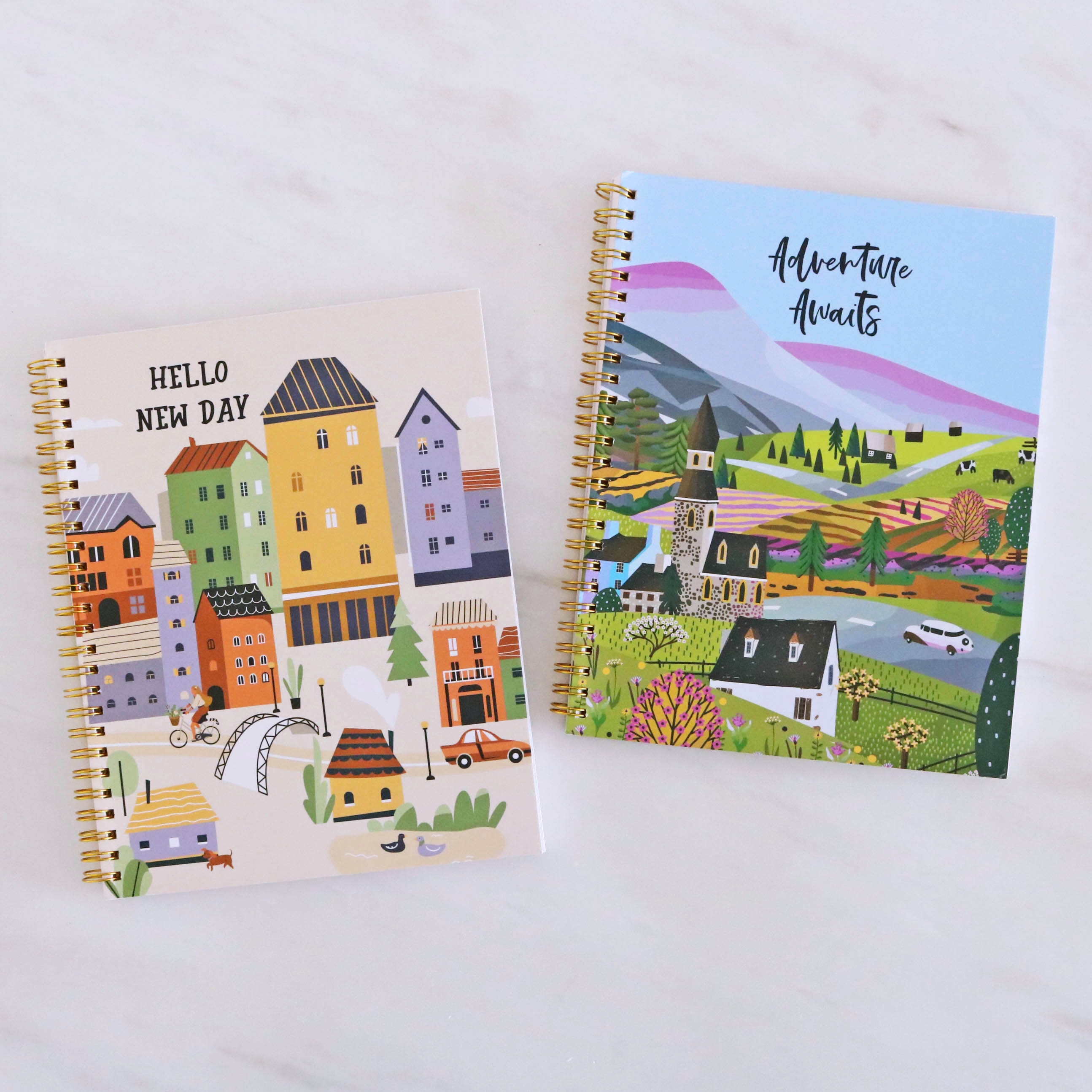 Set of 2 Daily Planner - Adventure Awaits & Hello New Day