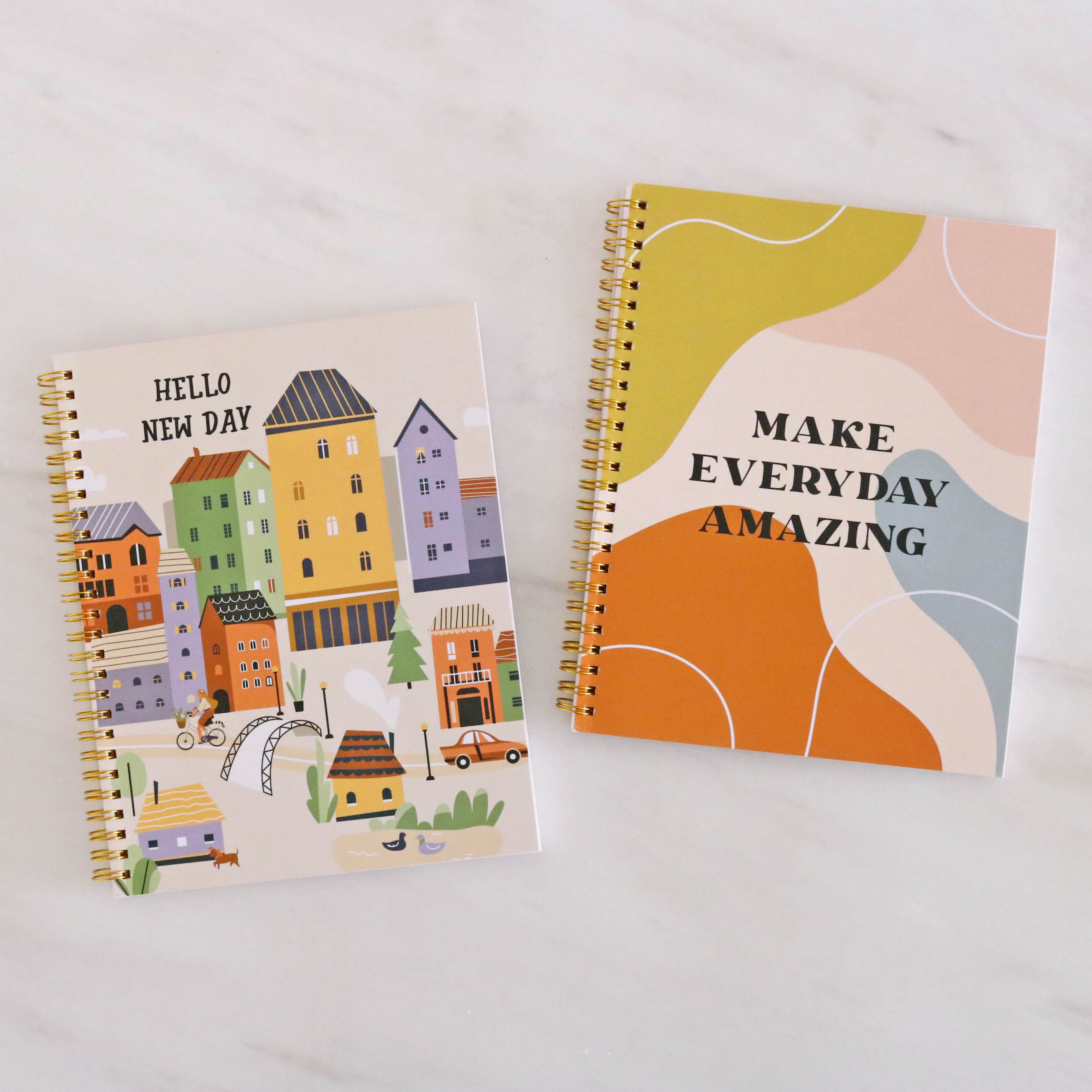 Set of 2 Daily Planner - Hello New Day & Make Everyday Amazing