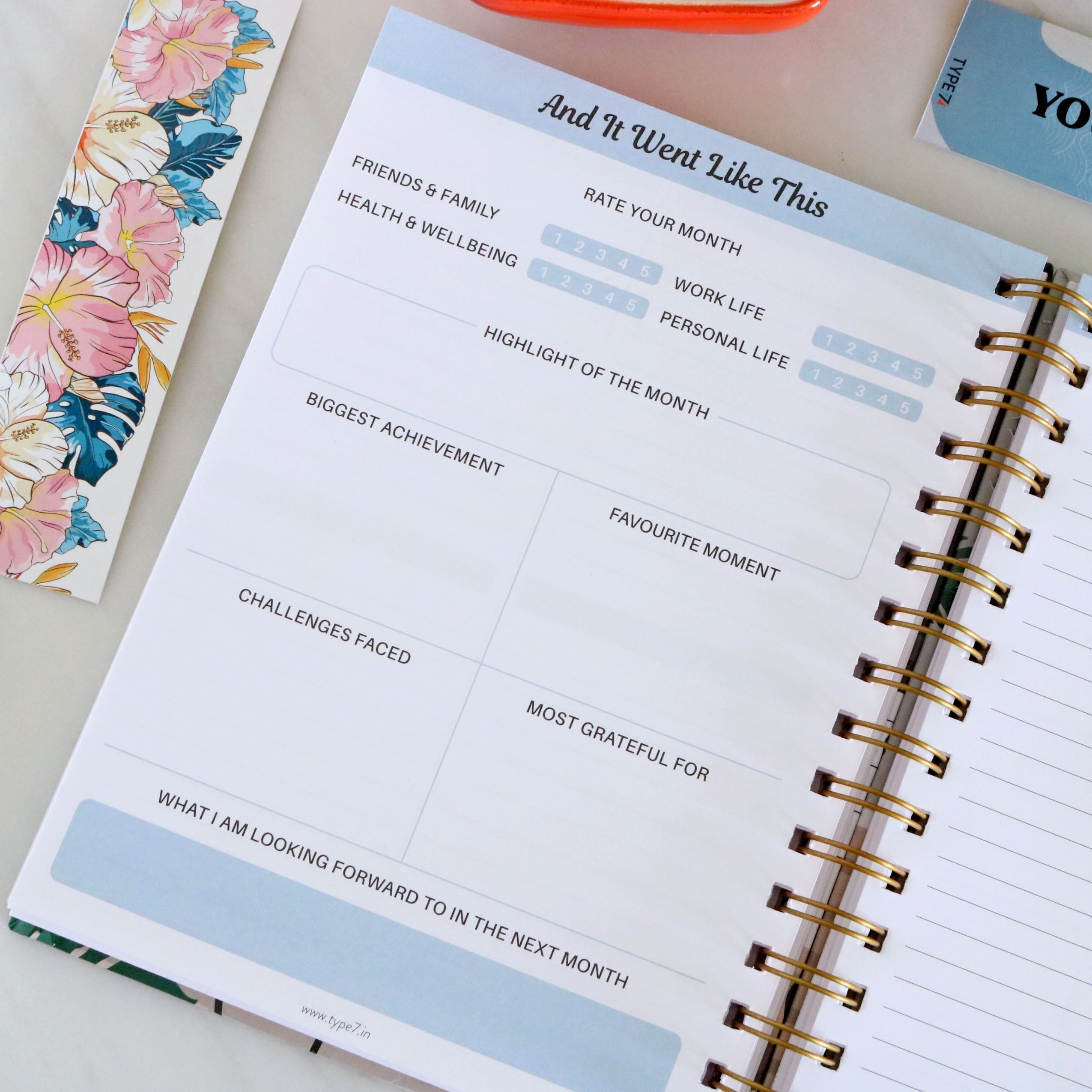Set of 2 Undated Daily Planner - Organise Your Life & One Day At A Time