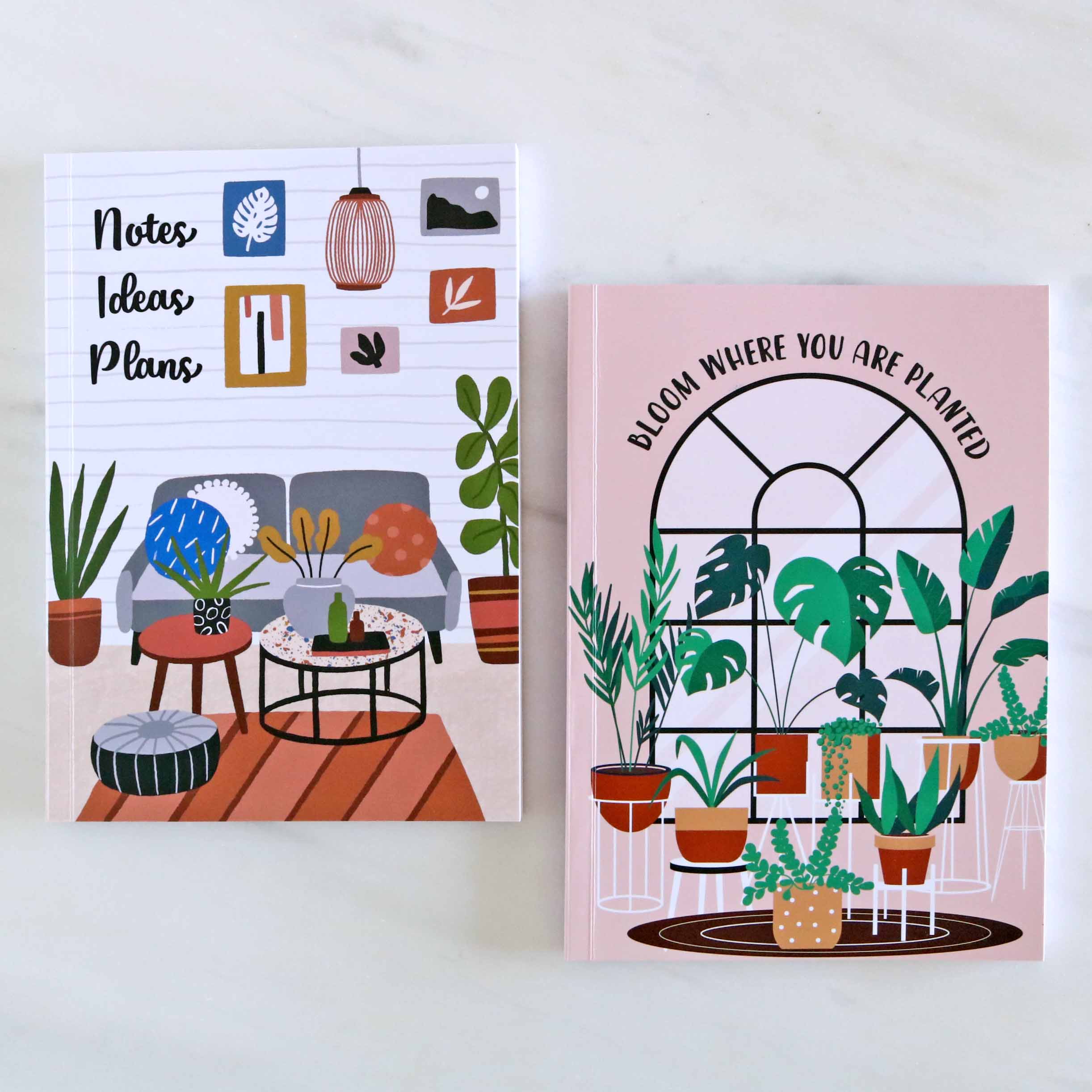 Set of 2 Notebooks - Living Room & Blooming Day