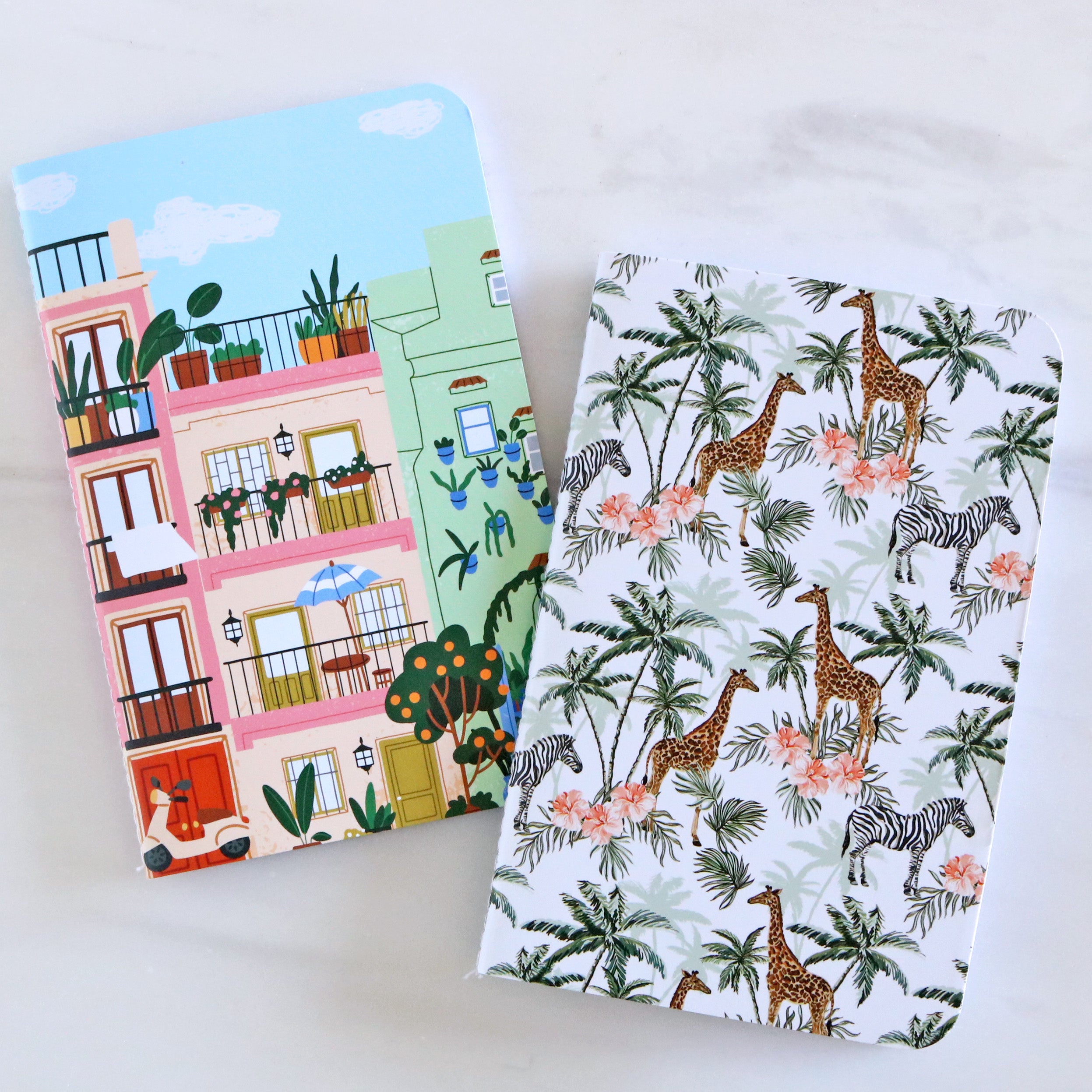 Set of 2 Pocket Notebooks - Portofino & African Safari