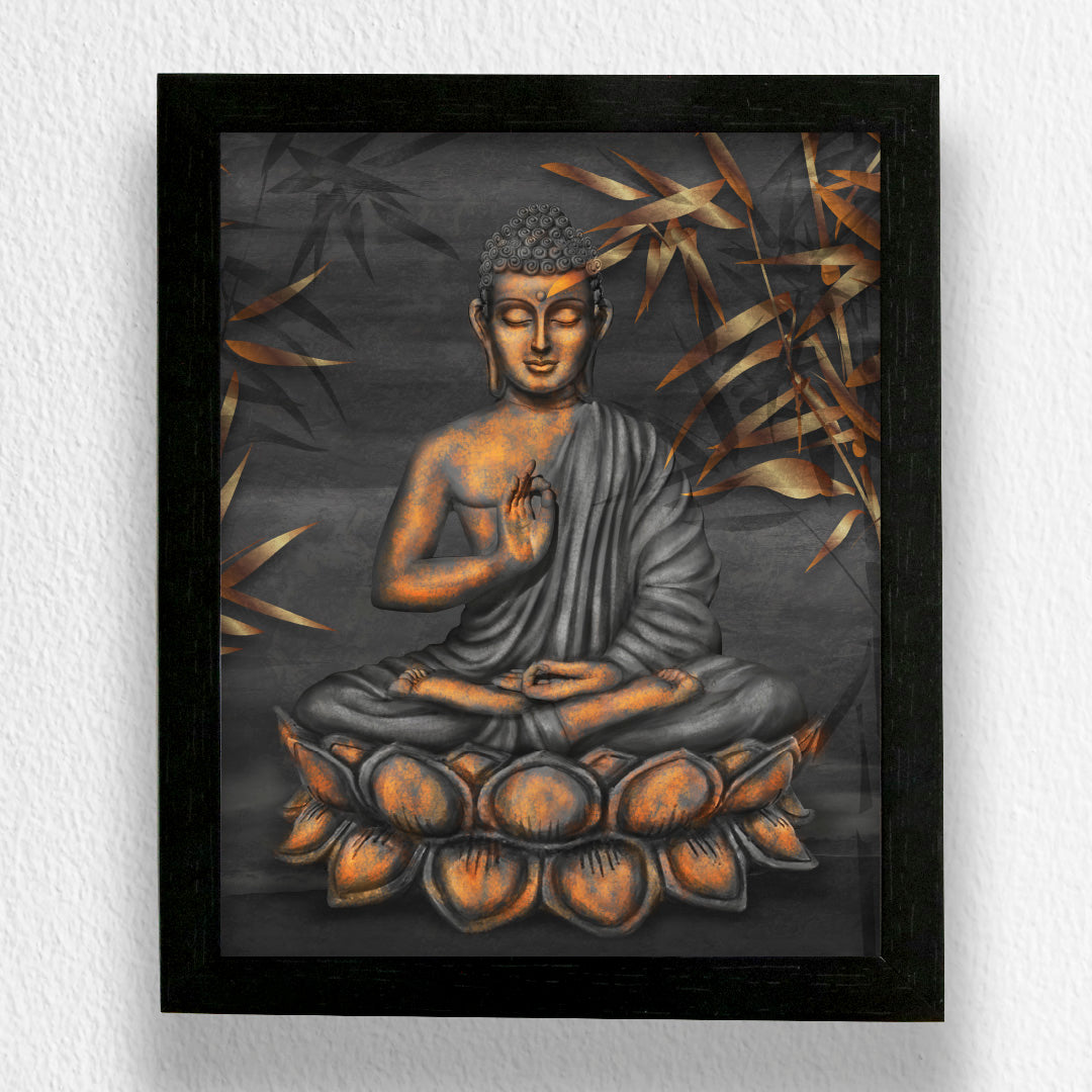 Serene Sitting Buddha - Art Frame