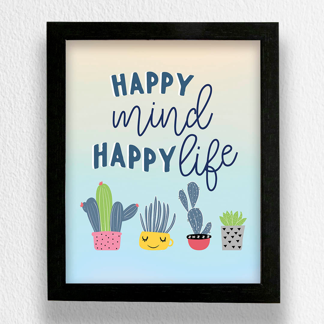 Art Frame-Happy Mind Happy Life