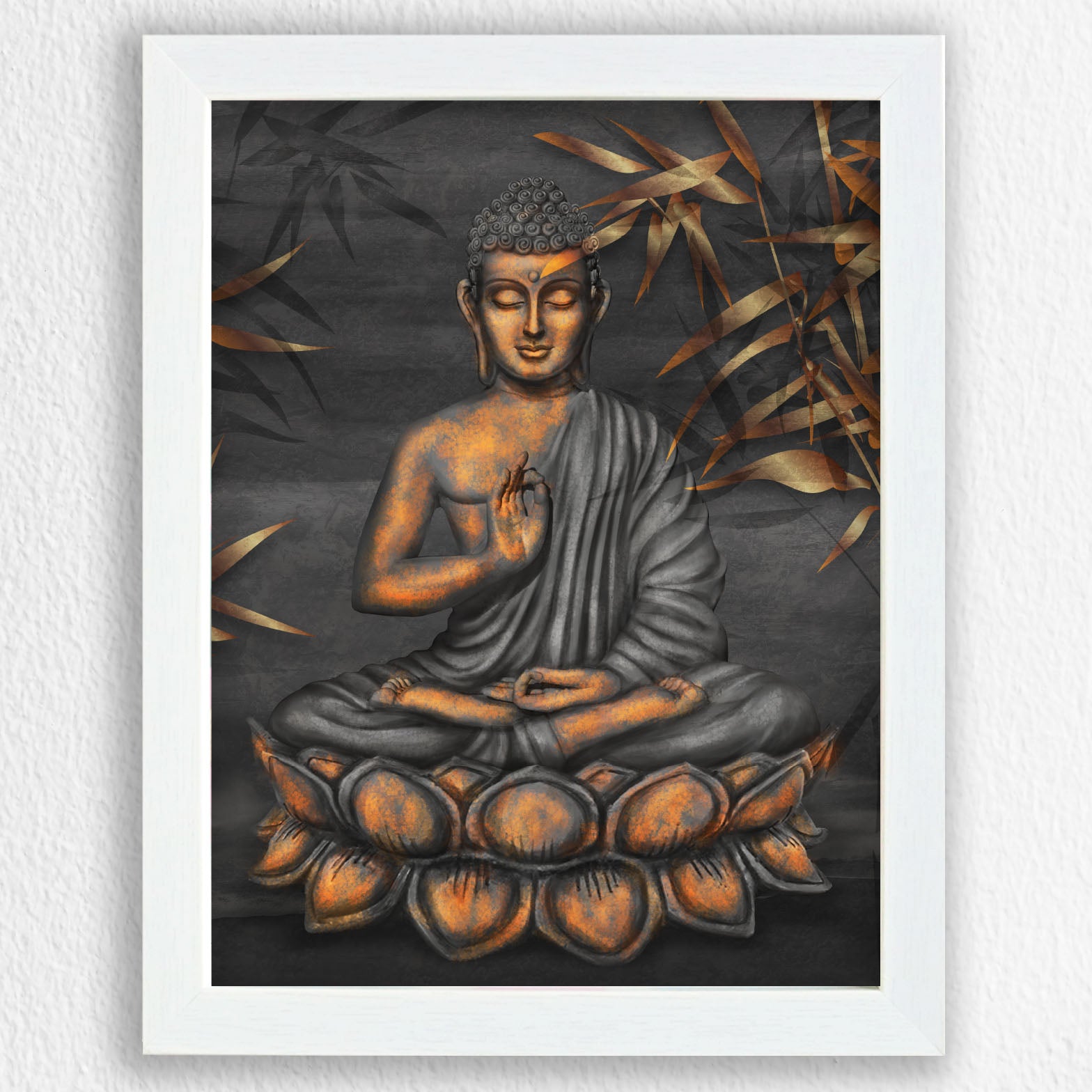Serene Sitting Buddha - Art Frame