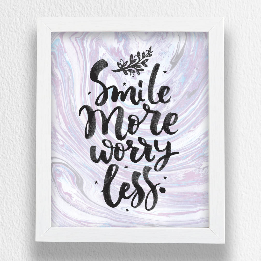 Art Frame-Smile More Worry Less