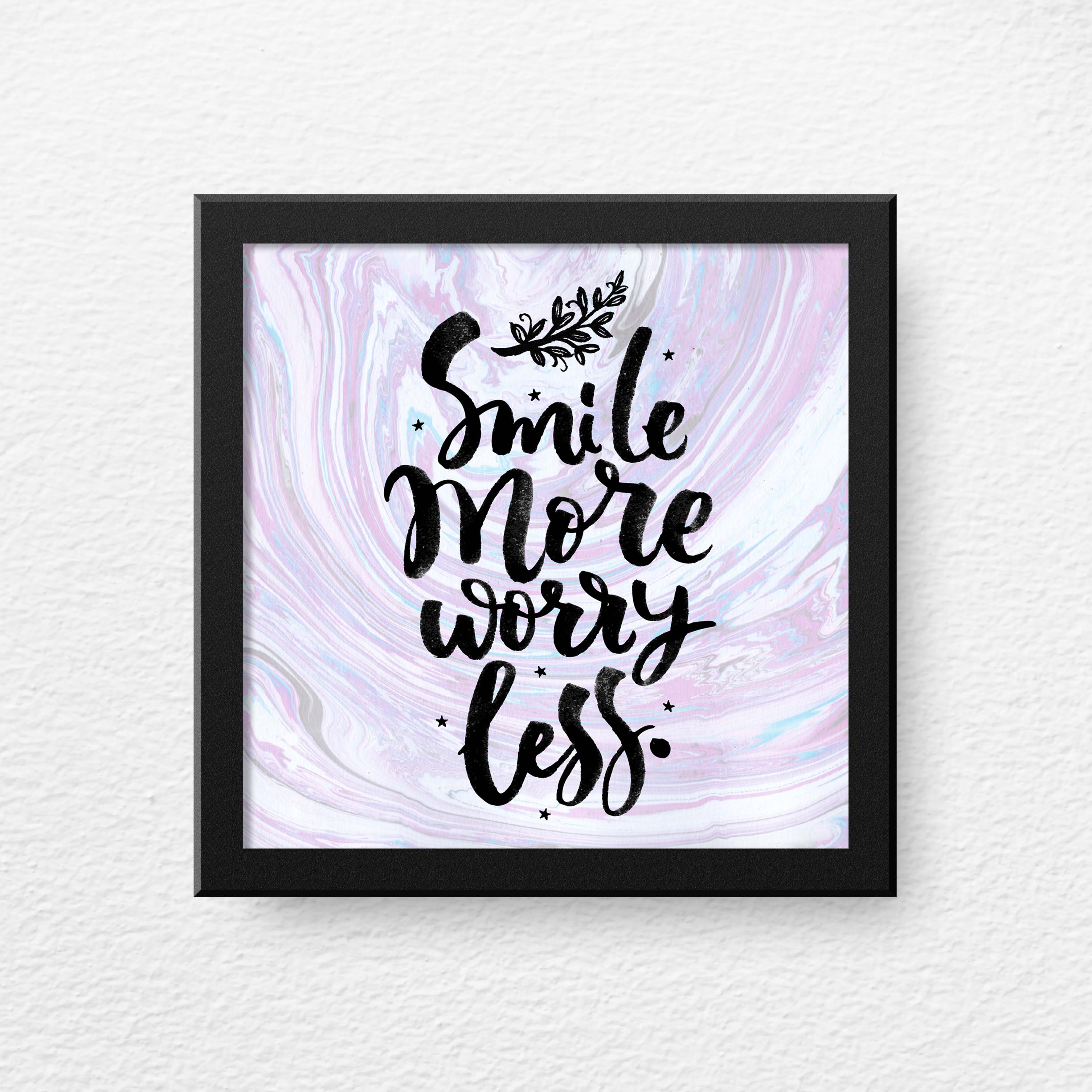 Set of 2 Art Frames - Self Care & Smile More